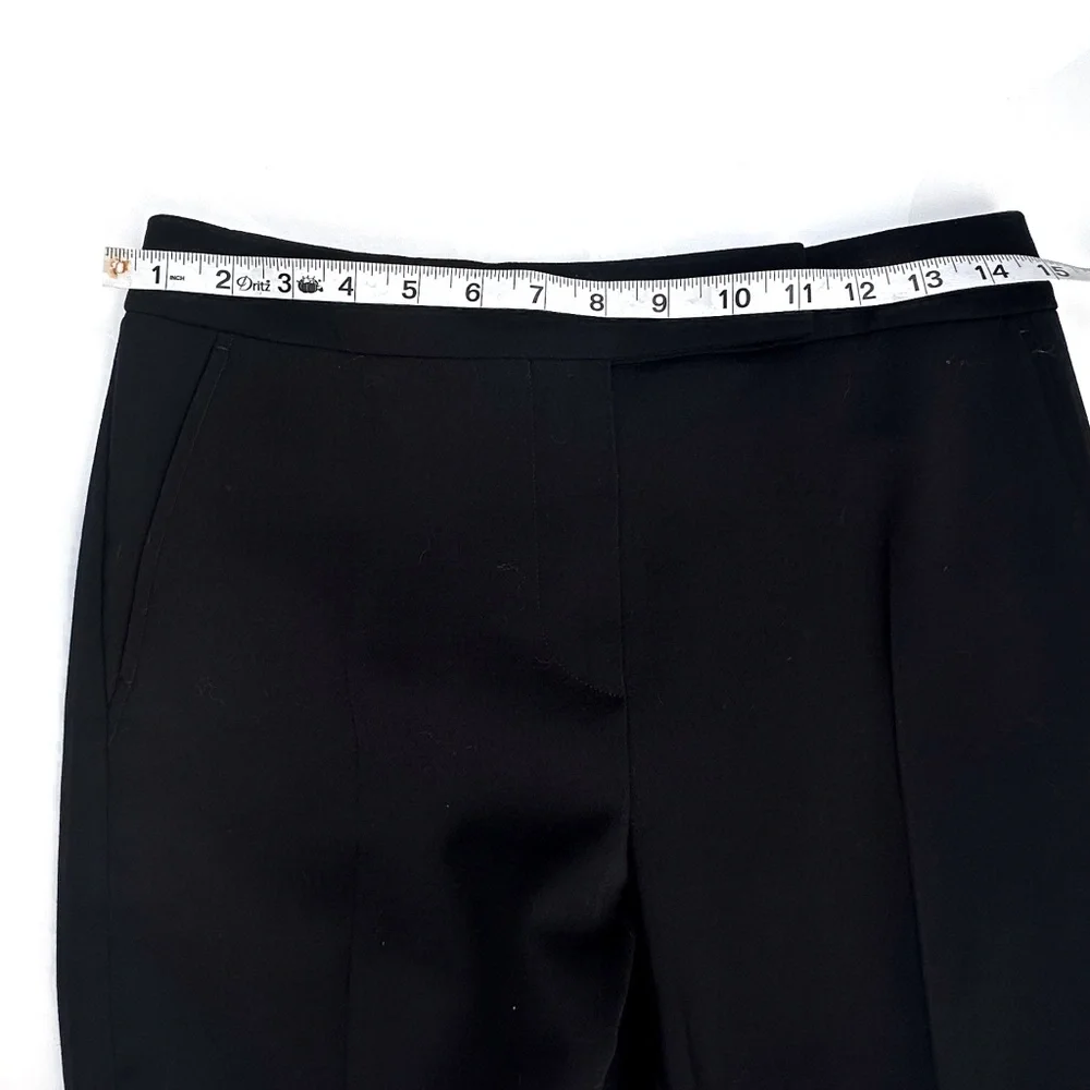 MaxMara Virgin Wool Trouser Black Classic Straight Leg - Size 6‎